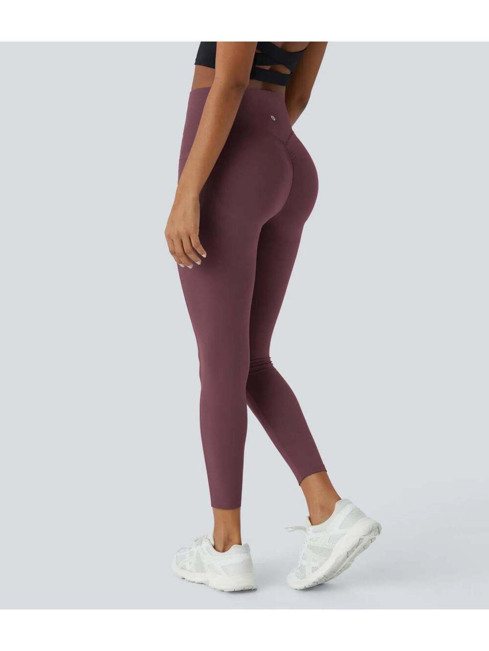 Halara UltraSculpt High Waisted Scrunch Butt Lift Tummy Control Purple Small 7/8